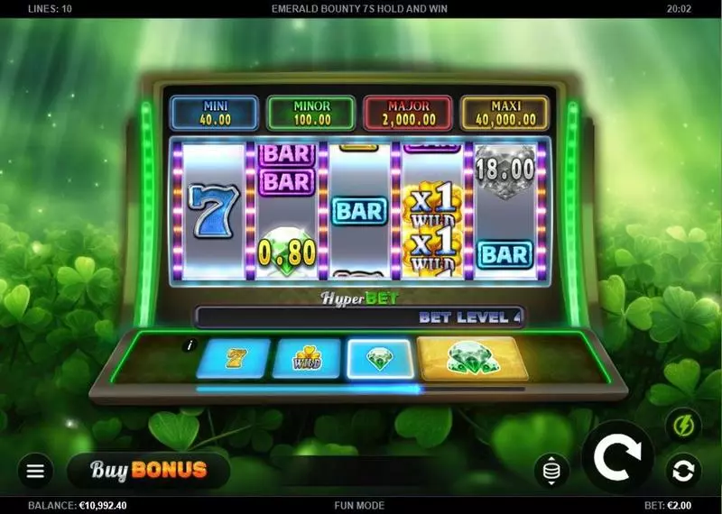  Emerald Bounty 7s Hold and Win Free Casino Slot  with, delMultiplier Reel