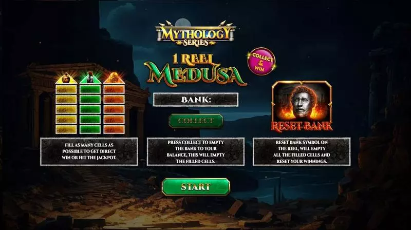 1 Reel Medusa Free Casino Slot  with, delCollect and Win