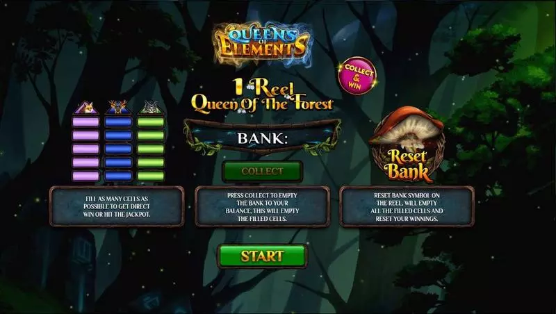 1 Reel Queen Of The Forest Free Casino Slot  with, delCollect and Win