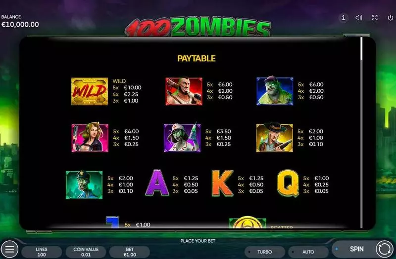 100 Zombies Free Casino Slot  with, delFree Spins