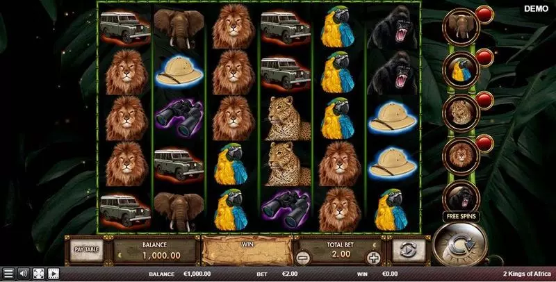 2 Kings of Africa Free Casino Slot  with, delFree Spins