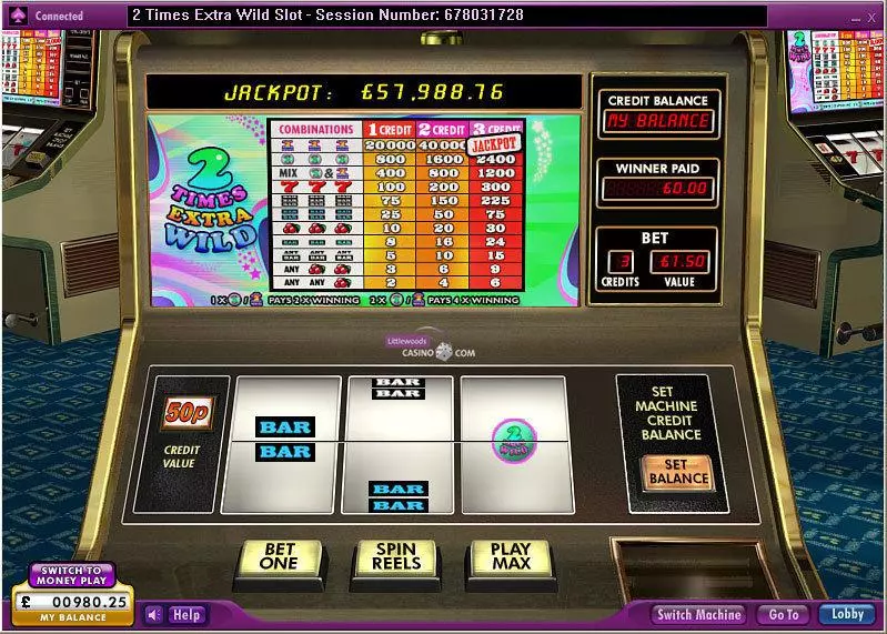 2 Times Extra Wild Free Casino Slot 