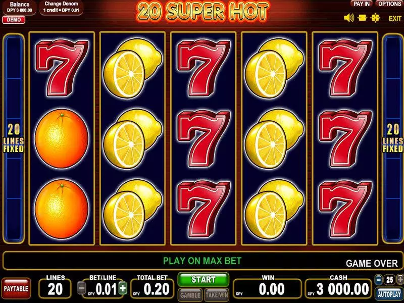 20 Super Hot Free Casino Slot 