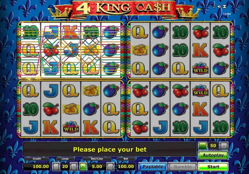 4 King Ca$h Free Casino Slot  with, delOn Reel Game