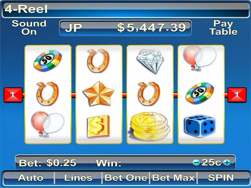 4 Reel Free Casino Slot  with, delSecond Screen Game