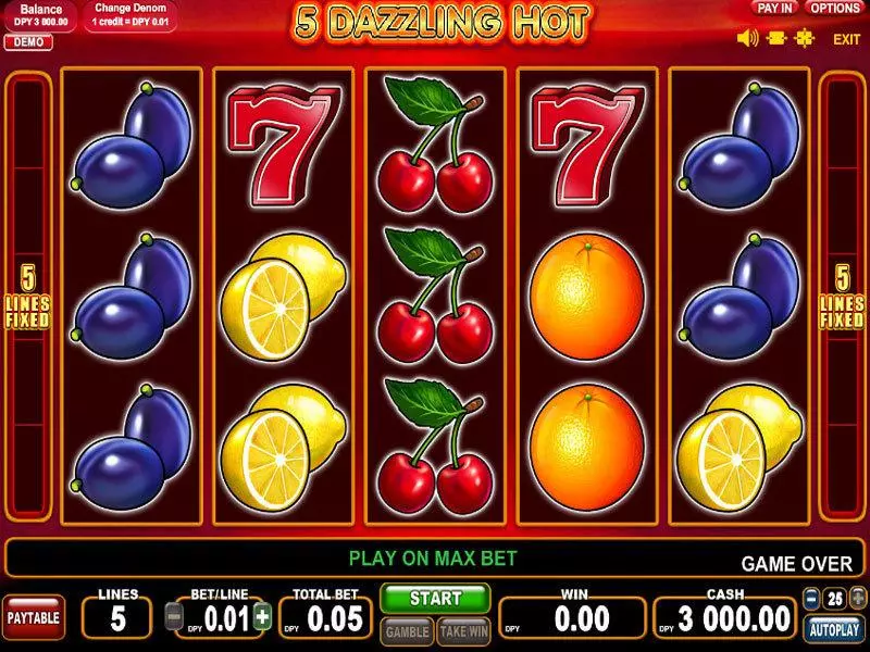 5 Dazling Hot Free Casino Slot 