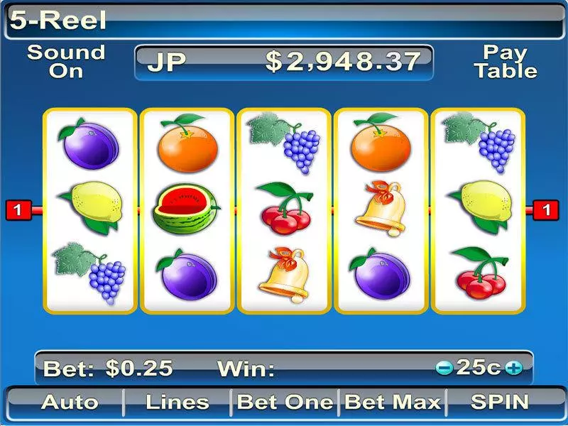 5 Reel Free Casino Slot  with, delSecond Screen Game