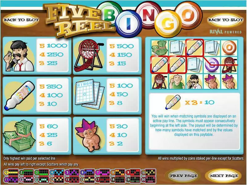 5 Reel Bingo Free Casino Slot  with, delFree Spins