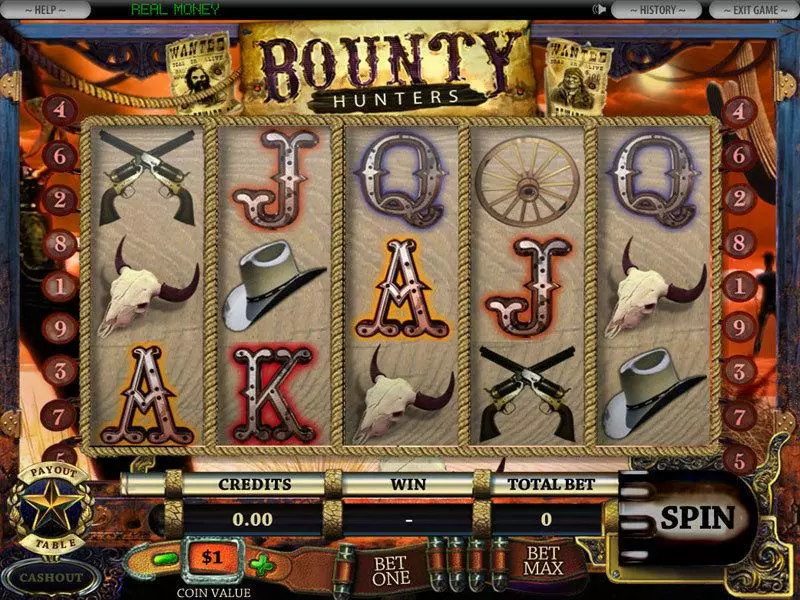 5-Reel Bounty Hunter Free Casino Slot 