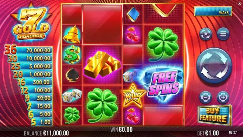 7 Gold Gigablox Free Casino Slot  with, delFree Spins