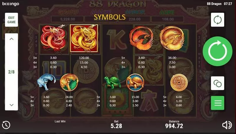 88 Dragon Free Casino Slot  with, delFree Spins