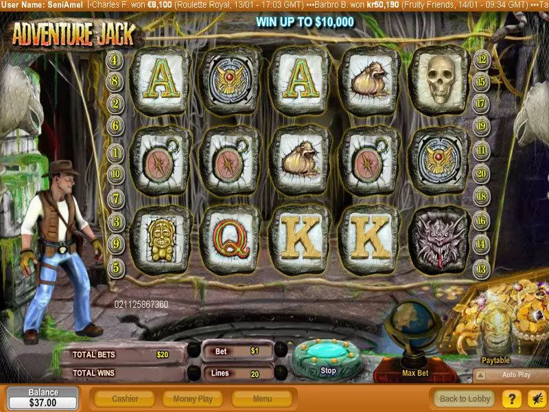 Adventure Jack Free Casino Slot  with, delSecond Screen Game