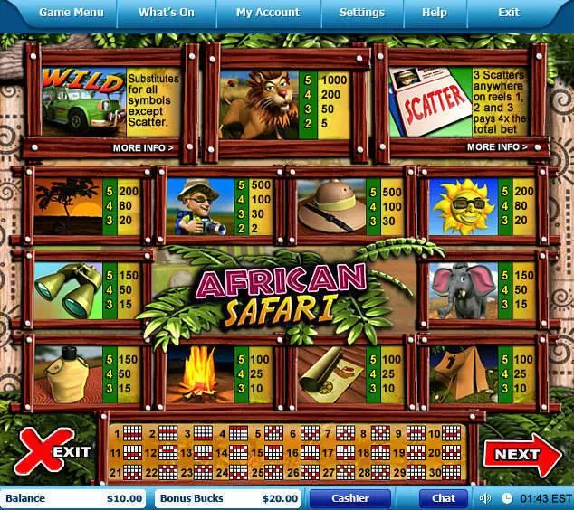 African Safari Free Casino Slot  with, delFree Spins