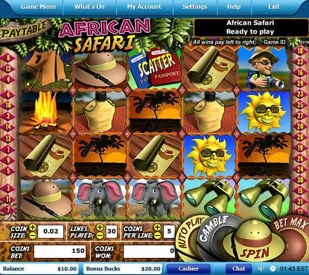African Safari Free Casino Slot  with, delFree Spins