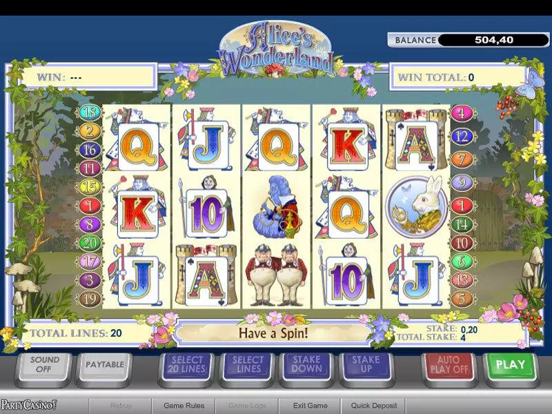 Alice's Wonderland Free Casino Slot  with, delFree Spins