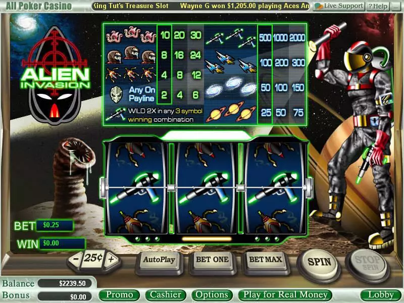 Alien Invasion Free Casino Slot 