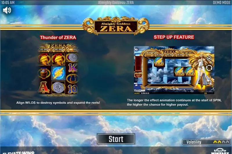 Almighty Goddess ZERA Free Casino Slot  with, delStep Up Feature