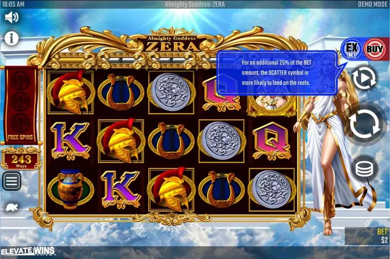 Almighty Goddess ZERA Free Casino Slot  with, delStep Up Feature