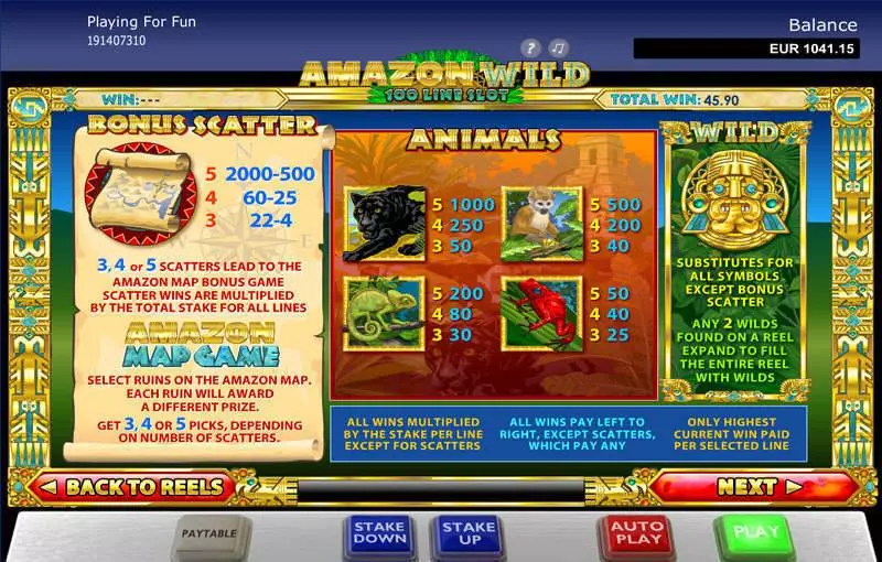 Amazon Wild Free Casino Slot  with, delSecond Screen Game