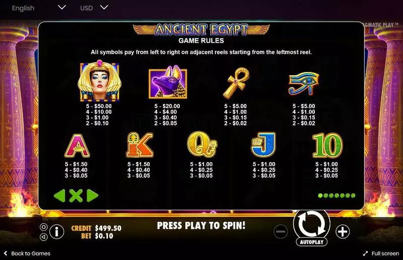 Ancient Egypt Free Casino Slot  with, delFree Spins