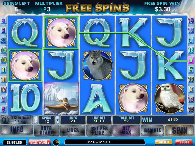 Arctic Treasure Free Casino Slot  with, delFree Spins