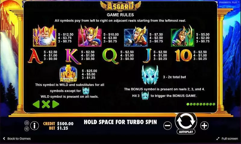 Asgard Free Casino Slot  with, delFree Spins