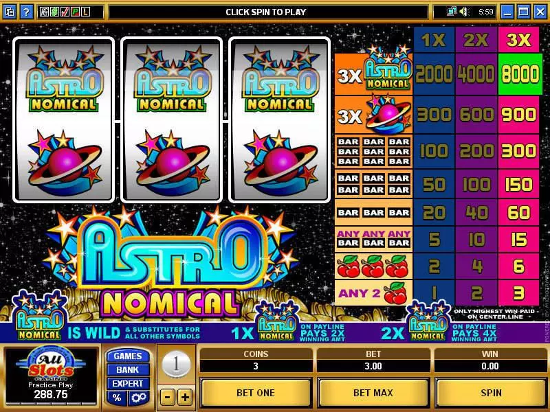 Astronomical Free Casino Slot 