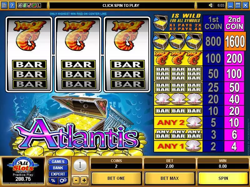Atlantis Free Casino Slot 