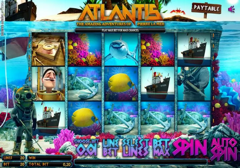 Atlantis Free Casino Slot  with, delPick a Box
