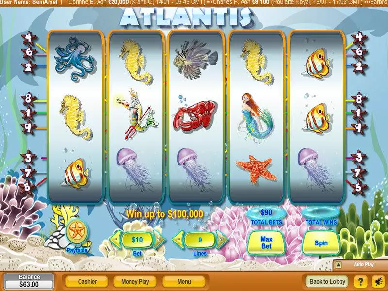 Atlantis Free Casino Slot 