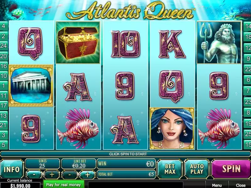 Atlantis Queen Free Casino Slot  with, delSecond Screen Game
