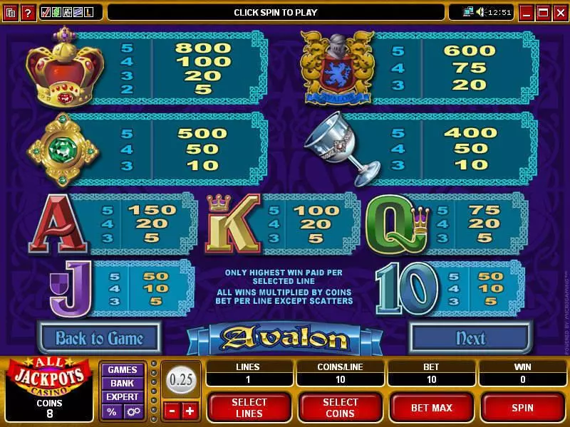 Avalon Free Casino Slot  with, delFree Spins
