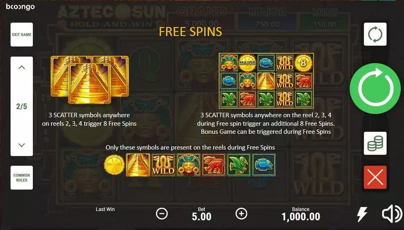 Aztec Sun Free Casino Slot  with, delFree Spins