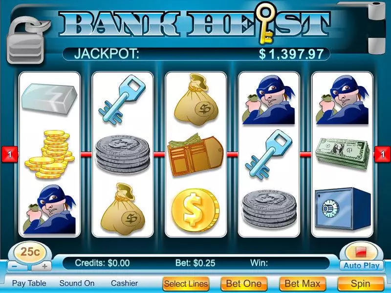 Bank Heist 5-reel Free Casino Slot  with, delFree Spins