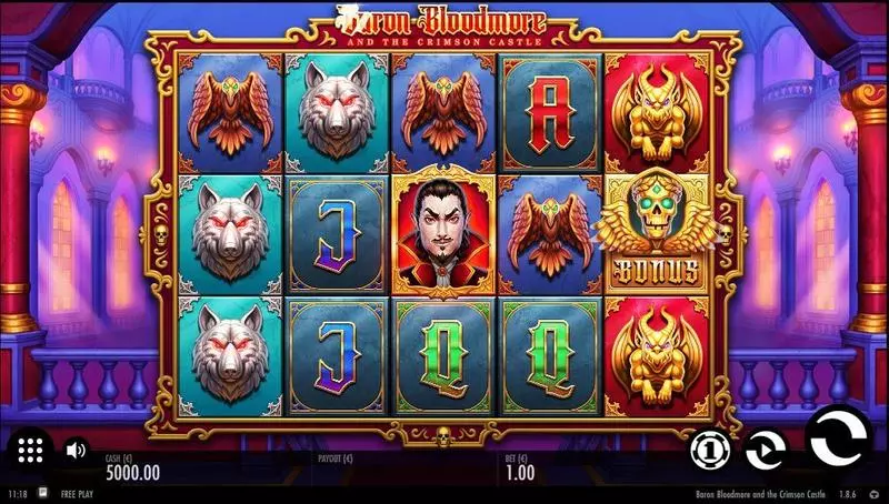 Baron Bloodmore and the Crimson Castle Free Casino Slot  with, delMultipliers