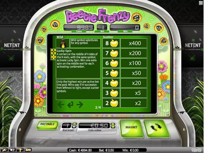 Beetle Frenzy Free Casino Slot  with, delSecond Screen Game