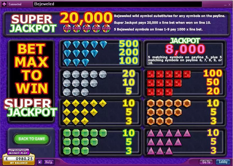 Bejeweled Free Casino Slot 
