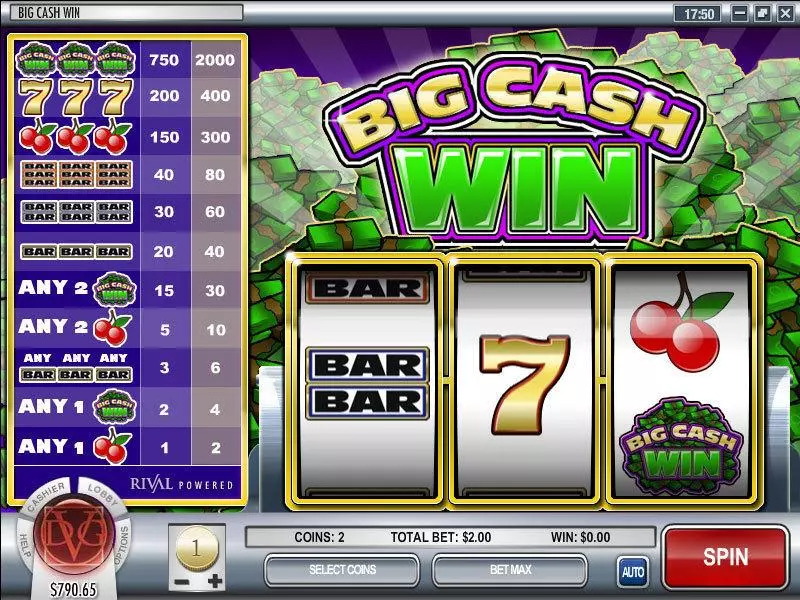 Big Cash Win Free Casino Slot 