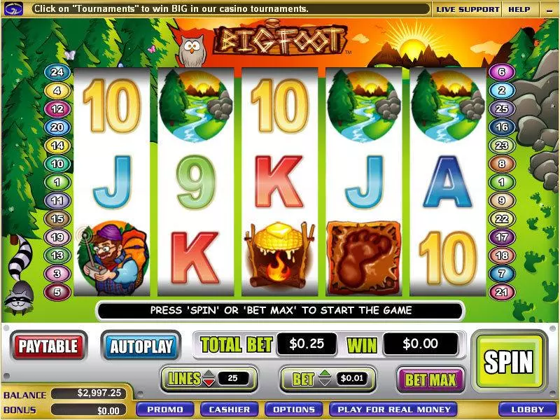 Big Foot Free Casino Slot  with, delFree Spins