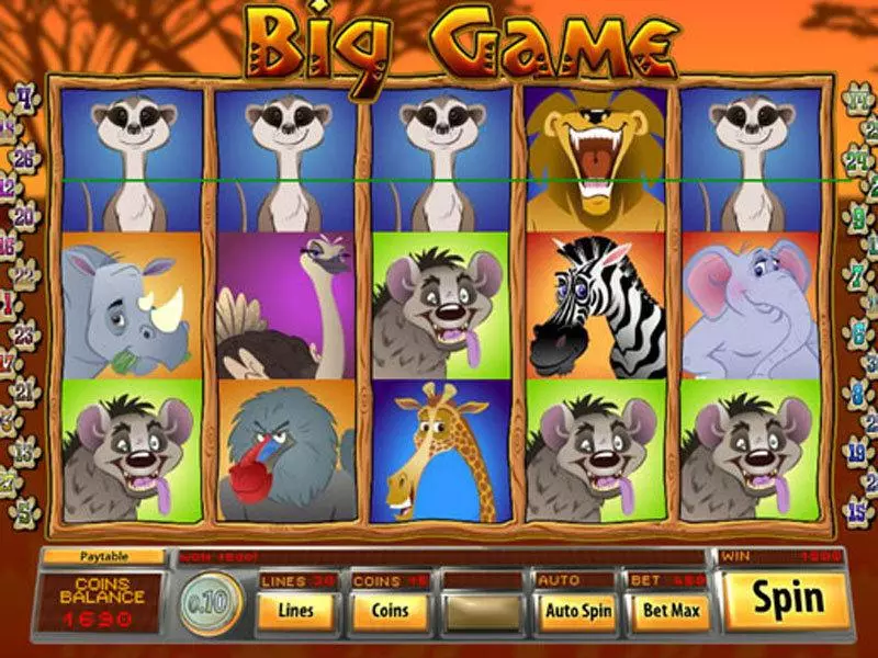 Big Game Free Casino Slot  with, delFree Spins