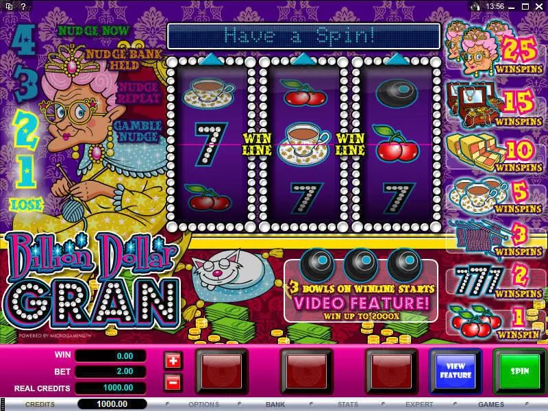 Billion Dollar Gran Free Casino Slot  with, delFree Spins