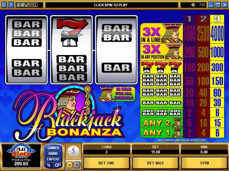 Blackjack Bonanza Free Casino Slot 
