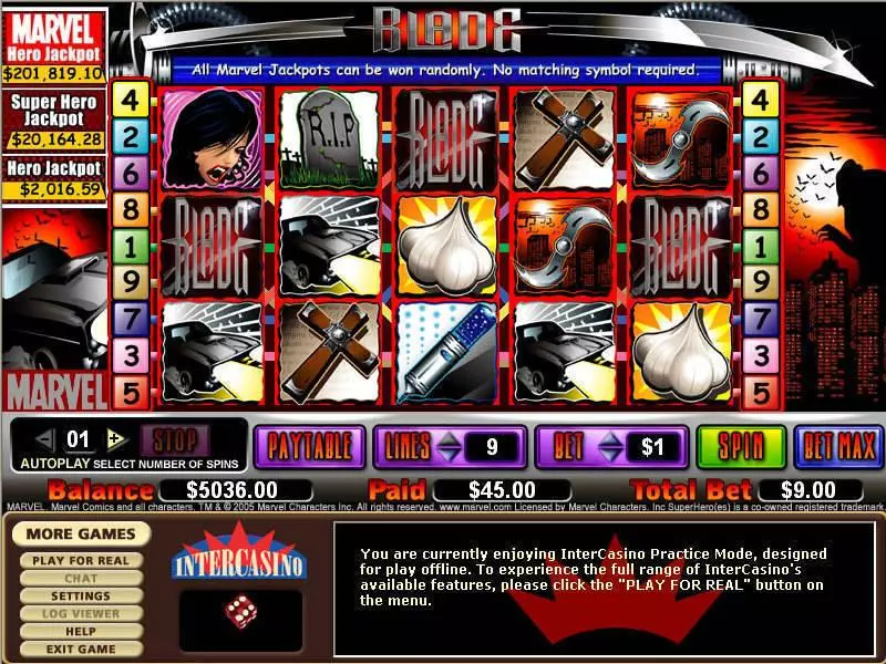 Blade Free Casino Slot 
