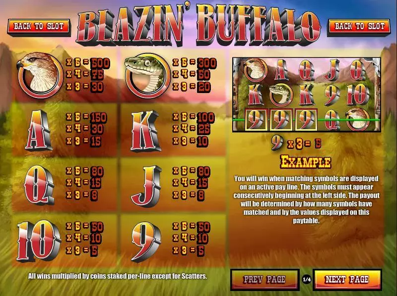 Blazin' Buffalo Free Casino Slot  with, delFree Spins