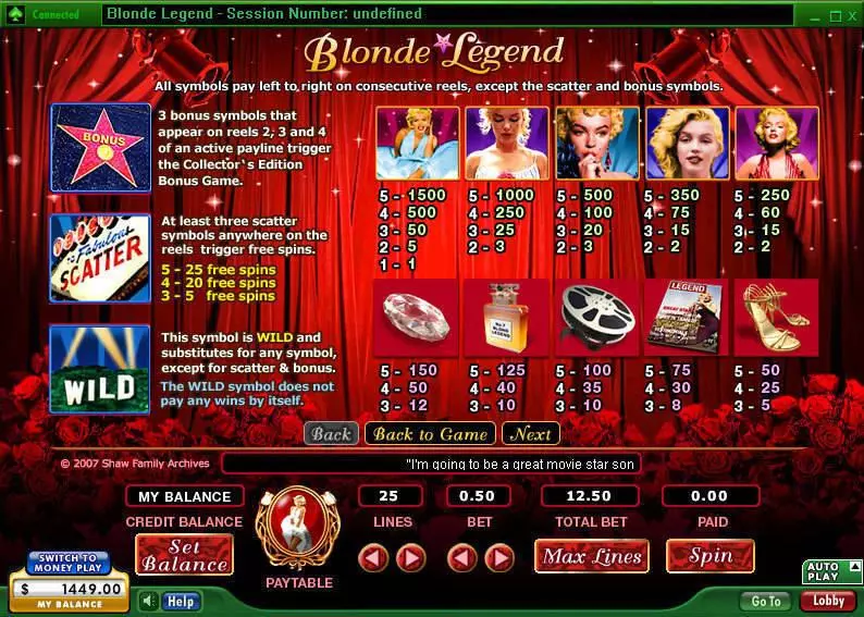Blonde Legend Free Casino Slot  with, delFree Spins
