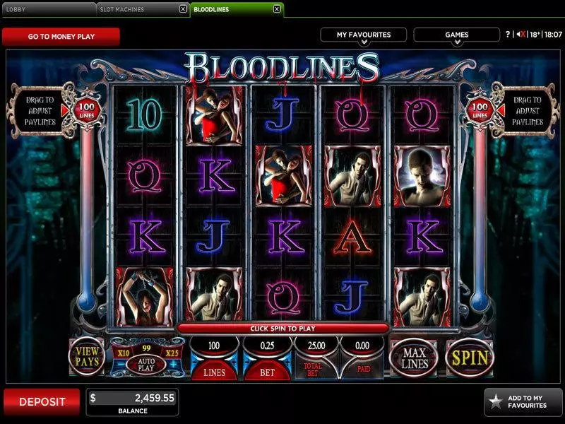 Bloodlines Free Casino Slot  with, delFree Spins