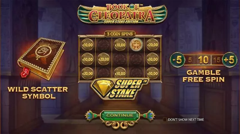 Book of Cleopatra Super Stake Edition Free Casino Slot  with, delSuper Stake