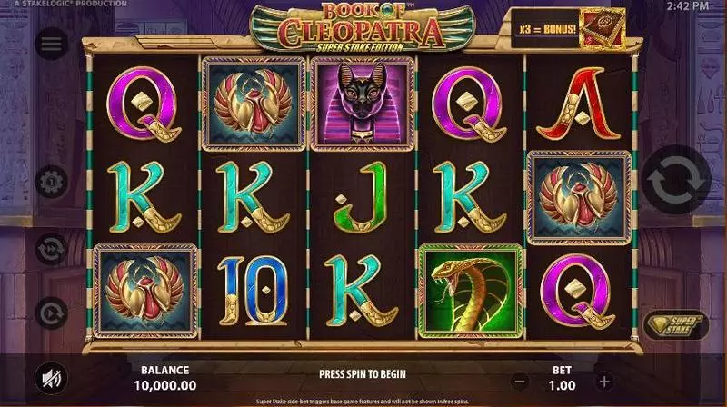 Book of Cleopatra Super Stake Edition Free Casino Slot  with, delSuper Stake