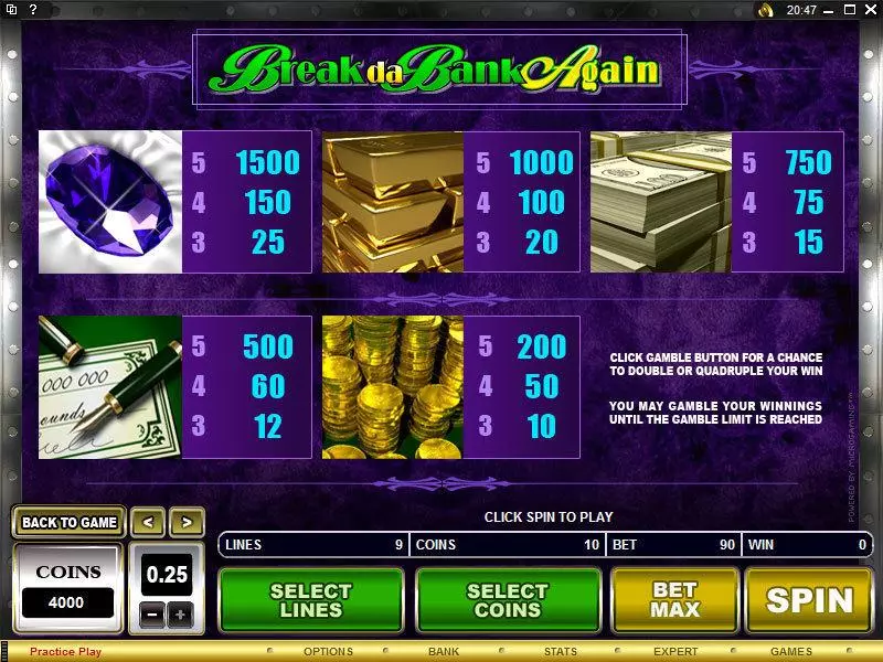 Break da Bank Again Free Casino Slot  with, delFree Spins