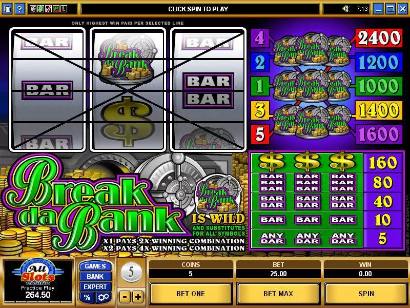 Break Da Bank Mini Free Casino Slot 